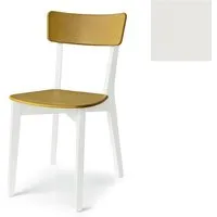 connubia set de 2 chaises jelly cb/1528 (structure blanche optique opaque, assise blanc optique opaque - bois de hêtre et polypropylène)