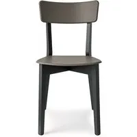connubia set de 2 chaises jelly cb/1528 (structure graphite, assise tourterelle opaque - bois de hêtre et polypropylène)