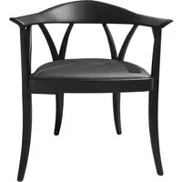 de padova chaise avec accoudoirs donzella (noir - frêne / cuir cat. e)