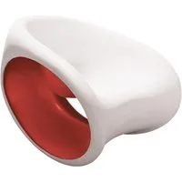 driade fauteuil à bascule mt3 (sable blanc / rouge - polyéthylène)