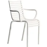 driade set de 4 chaises avec accoudoirs pip-e (blanc - polypropylène)