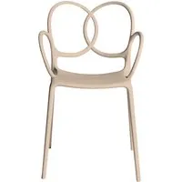 driade set de 4 chaises avec accoudoirs pour extérieur sissi (rose - polypropylène)