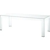 glas italia table haute atlantis (200 x 90 x h 74 cm - cristal transparent extralight)