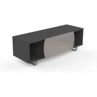 kairos home meuble tv mk130 jusqu'à 55" (orme foncé / gris clair - bois, verre et métal)