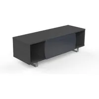 kairos home meuble tv mk130 jusqu'à 55" (orme foncé / gris foncé - bois, verre et métal)
