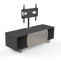 kairos home meuble tv mk130+kc055ne jusqu'à 55" (orme foncé / gris clair - bois, verre et métal)