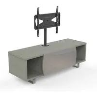 kairos home meuble tv mk130+kc055ne jusqu'à 55" (chêne gris / gris clair - bois, verre et métal)