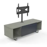 kairos home meuble tv mk130+kc055ne jusqu'à 55" (chêne gris / gris foncé - bois, verre et métal)