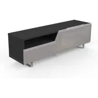 kairos home meuble tv mk160 jusqu'à 65" (orme foncé / gris clair - bois, verre et métal)