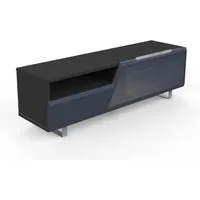 kairos home meuble tv mk160 jusqu'à 65" (orme foncé / gris foncé - bois, verre et métal)