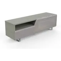 kairos home meuble tv mk160 jusqu'à 65" (chêne gris / gris clair - bois, verre et métal)