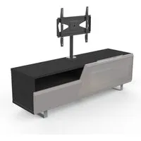kairos home meuble tv mk160+kc055ne jusqu'à 55" (orme foncé / gris clair - bois, verre et métal)
