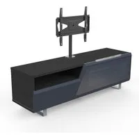 kairos home meuble tv mk160+kc055ne jusqu'à 55" (orme foncé / gris foncé - bois, verre et métal)