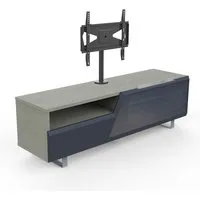 kairos home meuble tv mk160+kc055ne jusqu'à 55" (chêne gris / gris foncé - bois, verre et métal)