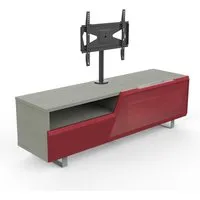 kairos home meuble tv mk160+kc055ne jusqu'à 55" (chêne gris / rouge - bois, verre et métal)