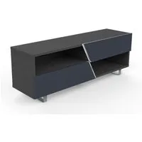 kairos home meuble tv mk162 jusqu'à 65" (orme foncé / gris foncé - bois et métal)