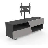 kairos home meuble tv mk162+kc055ne jusqu'à 55" (orme foncé / gris clair - bois et métal)
