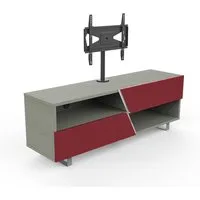 kairos home meuble tv mk162+kc055ne jusqu'à 55" (chêne gris / rouge - bois et métal)