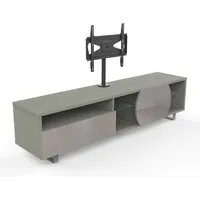 kairos home meuble tv mk195+kc055ne jusqu'à 55" (chêne gris / gris clair - bois, verre et métal)