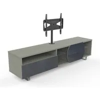 kairos home meuble tv mk195+kc055ne jusqu'à 55" (chêne gris / gris foncé - bois, verre et métal)