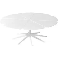 knoll table basse ronde petal collection richard schultz (blanc - acier, aluminium et polyuréthane)