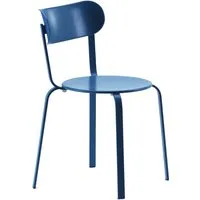 lapalma set de 2 chaises stil (bleu nuit - métal verni)