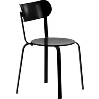 lapalma set de 2 chaises stil (noir - métal verni)