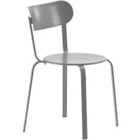 lapalma set de 2 chaises stil (gris moyen - métal verni)