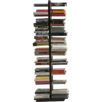 le zie di milano bibliothèque verticale zia bice (h 158 cm / noir - hêtre massif et acier)