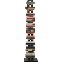 le zie di milano bibliothèque verticale zia ortensia (h 158 cm / noir - hêtre massif et acier)