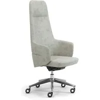 leyform fauteuil de bureau haute opera 2900 (cat. e - aluminium, acier chromé et tissu)