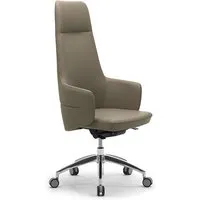 leyform fauteuil de bureau haute opera 2900 (cat. p - aluminium, acier chromé et cuir plus)