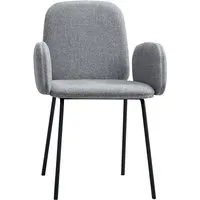 miniforms chaise avec accoudoirs leda (ecocuir - tissu et métal)
