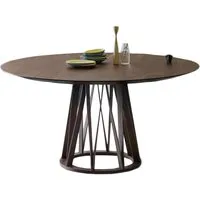 miniforms table ronde acco ø 140 cm (noyer foncé - bois)