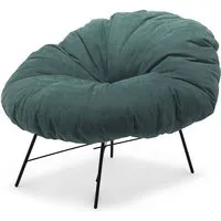 mogg fauteuil closer (velours vert - fer et velours: 100% polyester)