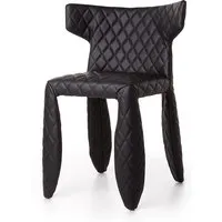 moooi chaise monster armchair (noir sans broderie - cuir synthétique)