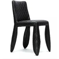 moooi chaise monster chair (noir sans broderie - cuir synthétique)