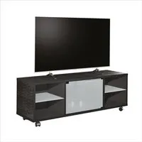munari meuble tv matera mt150ne (blanc - laminé et verre)