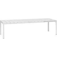nardi table pour extérieur rio 210 extensible garden collection (blanc - plateau en dureltop / pieds en aluminium verni)