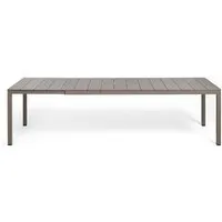 nardi table pour extérieur rio 210 extensible garden collection (gris tourterelle - plateau en dureltop / pieds en aluminium verni)