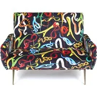 seletti canapé 2 places toiletpaper armchair (snakes - tissu en polyester, structure en bois, polyuréthane et métal)