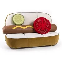 seletti canapé rembourré hot dog (complètes - tissu, métal, polyuréthane, bois et résine)