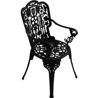 seletti fauteuil industry garden (noir - aluminium)