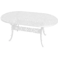 seletti table ovale industry garden (blanc - aluminium)
