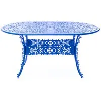 seletti table ovale industry garden (sky bleue - aluminium)
