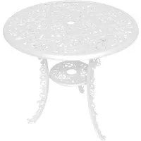 seletti table ronde industry garden (blanc - aluminium)