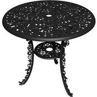 seletti table ronde industry garden (noir - aluminium)