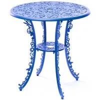 seletti table ronde industry garden (sky bleue - aluminium)