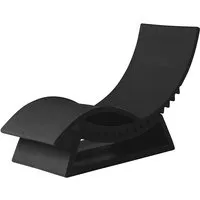 slide bain de soleil chaise longue tic tac (noir - polyéthylène)