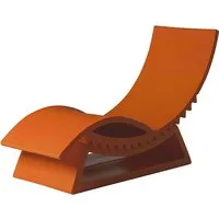 slide bain de soleil chaise longue tic tac (orange - polyéthylène)